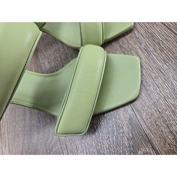 Gia Borghini GIA x Pernille Teisbaek Two Strap Padded Leather Sandals Green 37 - Picture 3 of 16